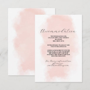 Cartão De Informações Alojamento Casamento Aquarela Pessegueira