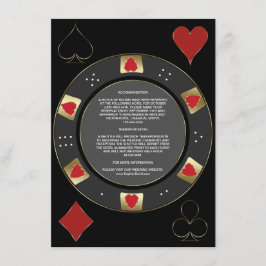 Cartão De Informações Alojamento de Casamento de Chip Chip Poker em Vega