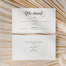 Alojamento de Detalhes de Casamento Elegante