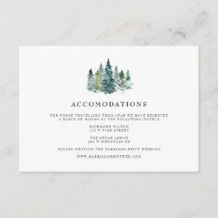 Cartão De Informações Alojamento em hotel minimalista rústico do