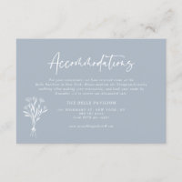Alojamentos azuis com Buquê minimalista