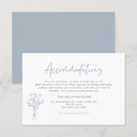 Alojamentos de Buquês Minimalistas Dusty Blue