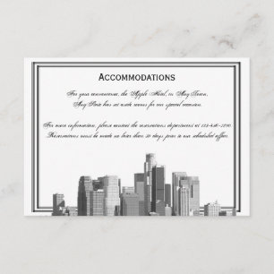 Cartão De Informações Alojamentos de Casamento de Destino de Houston