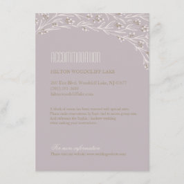 Cartão De Informações Alojamentos de casamento florais lilás florais ele