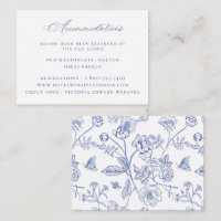 Alojamentos De Casamento Floral De Regência Azul