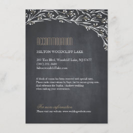 Cartão De Informações Alojamentos de casamento rústicos com quadro flexí