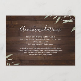 Cartão De Informações Alojamentos de madeira rústica de celeiro verde el