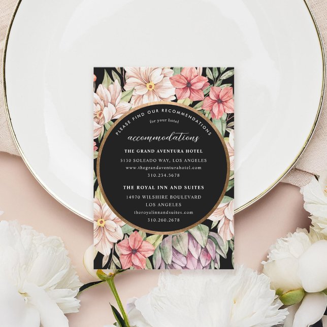 Cartão De Informações Alojamentos De Pastel Da Ilha Tropical (Criador carregado)