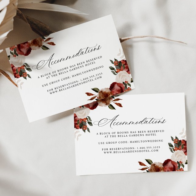 Cartão De Informações Alojamentos do Hotel Burgundy e Ivory Rosas (Criador carregado)