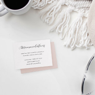 Cartão De Informações Alojamentos Do Hotel Elegant Calliographic