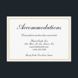 Cartão De Informações Alojamentos Formais Dourados De Casamentos De Fron<br><div class="desc">Cartão de cerimônia de núpcias elegante com uma falsa borda dourada. Estes cartões de cervejas de classe fornecem aos seus convidados informações sobre salas descontadas que podem ter arranjado e que são perfeitos para um casamento formal.</div>