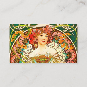 Cartão De Informações Alphonse Mucha Art Nouveau Daydre
