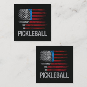 Cartão De Informações Amante de Paddleball de Pickleball da Bandeira dos