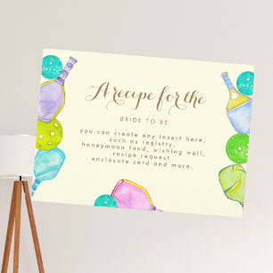 Cartão De Informações Amante do Esporte Aquarela  Noiva com Tema de Pick