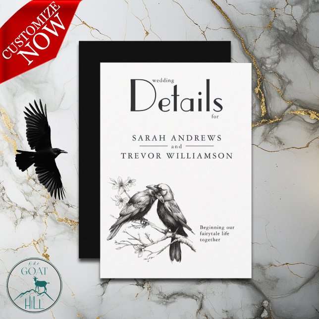 Cartão De Informações Amantes de Corvos Russos (easy to customize)