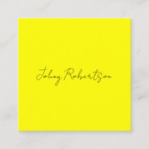 Cartão De Informações Amarelo Brilhante Simples Elegante Profissional Mo