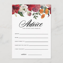 Cartão De Informações Amaryllis Red Amaryllis Aconselhamento e Desejos