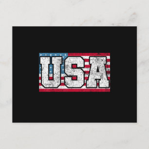 Cartão De Informações Americano EUA Bandeira dos EUA 4 de Julho
