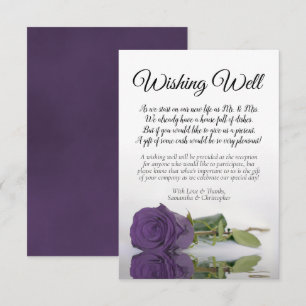 Cartão De Informações Ametyst Rosa Purple Wishing well Poem