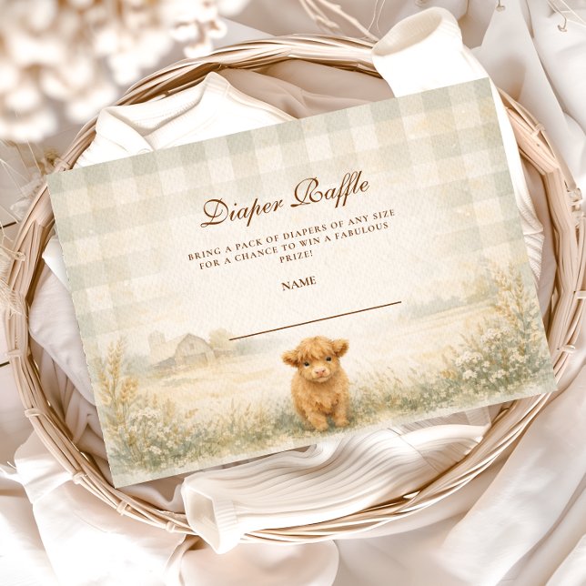 Cartão De Informações Amigos da Fazenda Neutros Sorteio de Fraldas (Criador carregado)