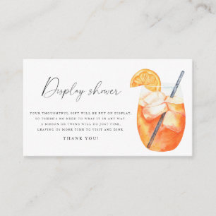 Cartão De Informações AMOR À PRIMEIRA SPRITZ Exposição de noiva chuveiro