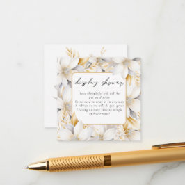 Cartão De Informações Amor Com Chá de panela De Bloom Florals