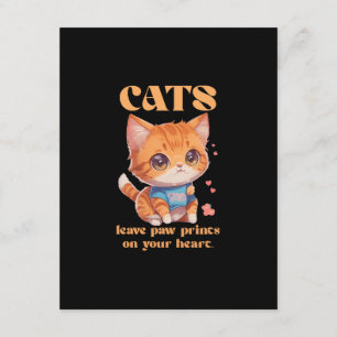 Cartão De Informações amor de gatinho fofo