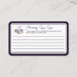 Cartão De Informações Amor e Lavanda | Mensagem do Painel de Memória