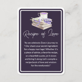 Cartão De Informações Amor e Lavanda | Receita do Amor