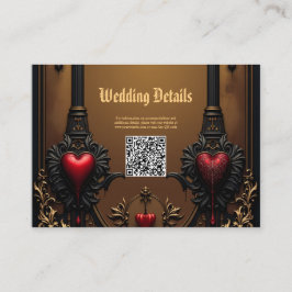 Cartão De Informações Amor eterno à sombra da escuridão gótica.