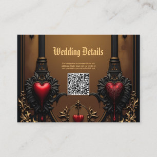 Cartão De Informações Amor eterno à sombra da escuridão gótica.