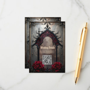 Cartão De Informações Amor Eterno Gótico