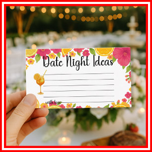 Cartão De Informações Amor no Primeiro Spritz Date Ideias Bridal