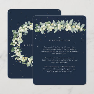Cartão De Informações Amorango de Marinho Escuro+Eucalyptus Garland Rece