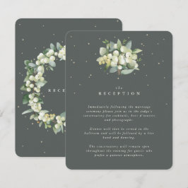 Cartão De Informações Amorango Verde+Recepção de Buquê Eucalyptus