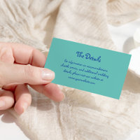 Amour | Casamento Francês Manuscrito Azul e Turque