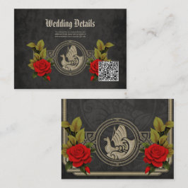 Cartão De Informações Amuleto místico viking com nós celtas elegantes. 