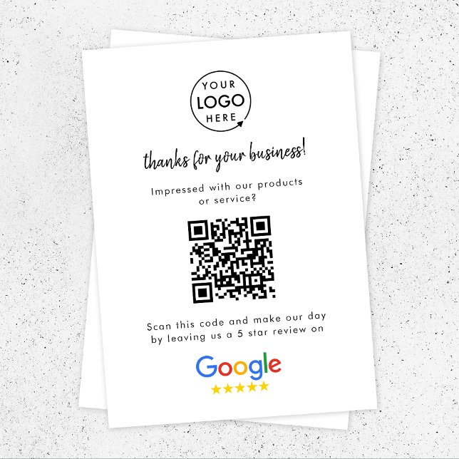 Cartão De Informações Análises do Google | Business Review Link QR Code (Criador carregado)