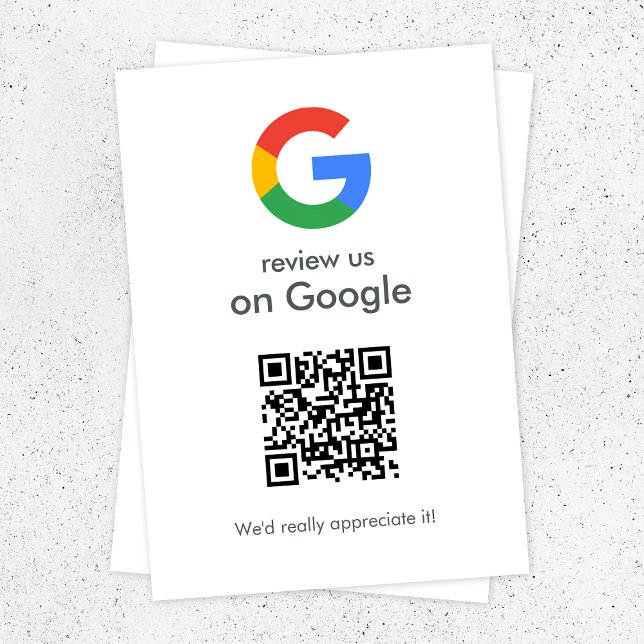 Cartão De Informações Análises do Google | Business Review Link QR Code (Criador carregado)