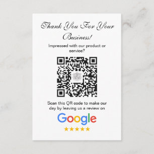 Cartão De Informações Análises do Google   Business Review Link QR Code