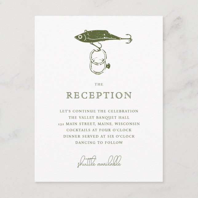 Cartão De Informações Anéis de Casamentos de Hook de Pesca Exterior Inse (Frente)