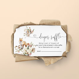 Cartão De Informações Animais da Floresta Pumpkin Caiam Chá de fraldas F