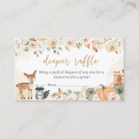 Animais da Floresta Pumpkin Chá de fraldas Raffle