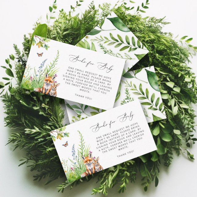 Cartão De Informações Animais Da Floresta Raposa Livros De Coelho Para B (Criador carregado)