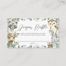 Animais da Floresta Verde Fralda Bebê Raffle