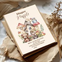 Animais da floresta verde-lindos Diapper Raffle