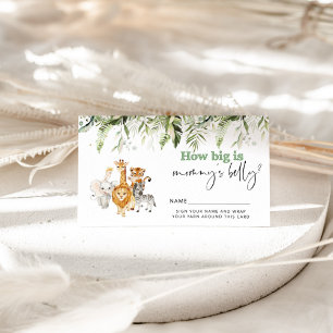 Cartão De Informações Animais da savana quão grande é a barriga da mamãe