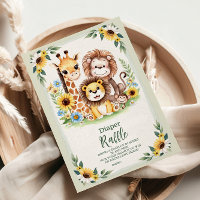 Animais da Selva Tropical Safari Raffle Diapper
