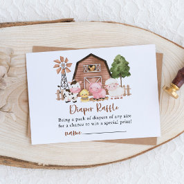 Cartão De Informações Animais de Fazenda, Animais Fofos, Celeiro, Sortei