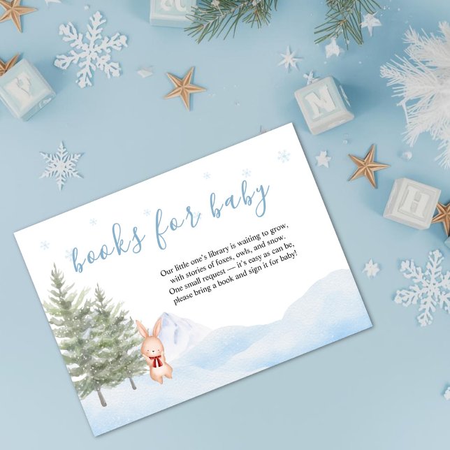 Cartão De Informações Animais de Madeira de Inverno Livros de Bebê Showe (Criador carregado)